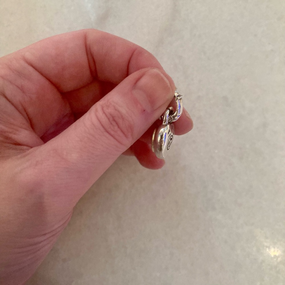 David Yurman Citrine Heart Cable Pendant Enhancer - Picture 14 of 16